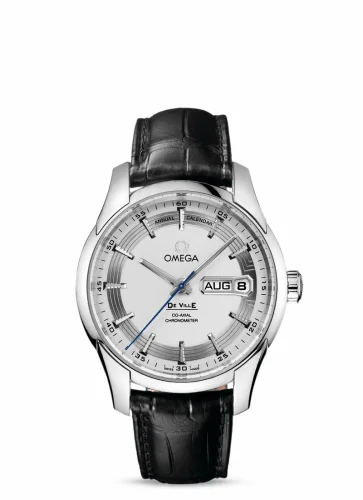 Omega De Ville Hour Vision Co-Axial Annual Calendar Stainless Steel / Silver / Alligator 431.33.41.22.02.001 (43133412202001)